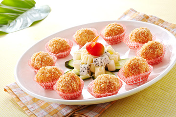 Delicious Chinese dessert, potato ball