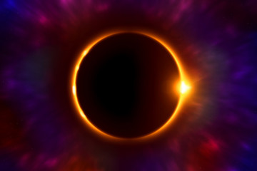 Solar eclipse with gamma burst