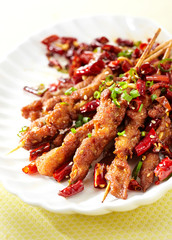 Delicious Chinese cuisine, spicy Meat chop