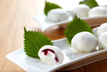 Delicious dessert, blueberry banjo