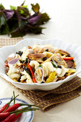 Delicious Chinese cuisine, fried snails