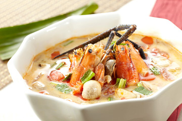 Delicious Thai cuisine, Tom Yum Kung Soup