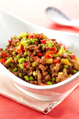 Delicious Chinese cuisine, chili fried meat