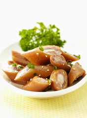 Delicious Chinese cuisine, marinated pork tail