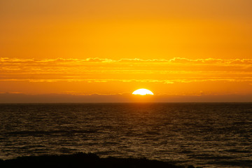 Sunset over the ocean