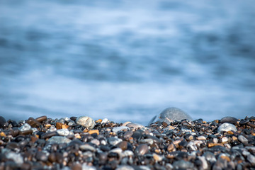 Abstract background with pebbles, round sea stones