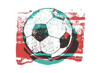 Soccer typographical vintage grunge style poster. Retro vector illustration.