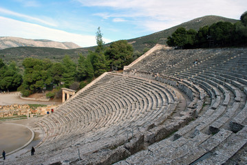 The ancient theatre of Epidaurus in Greece