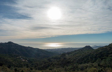 The Mediterranean Sea from the desert of the palms