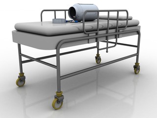 3d rendering Hospital Bed
