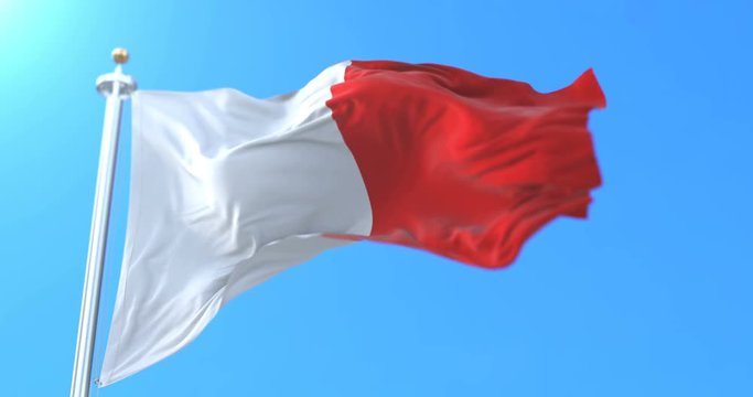 Flag of the italian city of Bari in the Apulia region, Italy. Loop