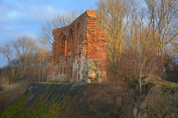 Kirchenruine Hoff in Trzesacz an der polnischen Ostsee