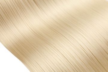 Closeup on luxurious glossy blonde hair