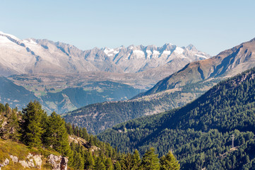 Mountains in the Austrian Alps on a sunny day