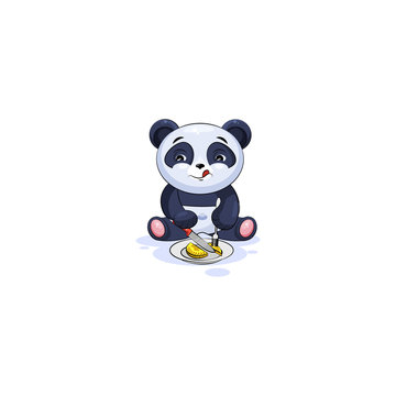 panda sticker emoticon business shares coin