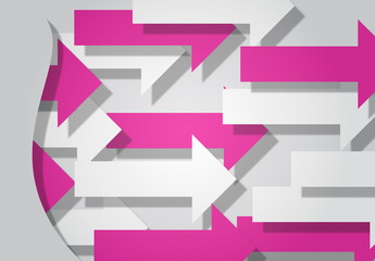 pink and grey tech abstract background with arrows