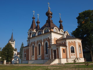 Fototapeta na wymiar East Orthodox church in Sławatycze, Poland