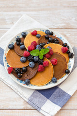 Pancakes with berries.