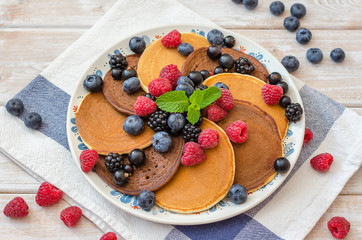 Pancakes with berries.