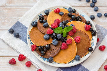 Pancakes with berries.
