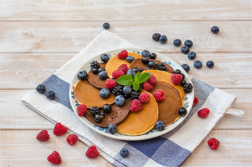Pancakes with berries.