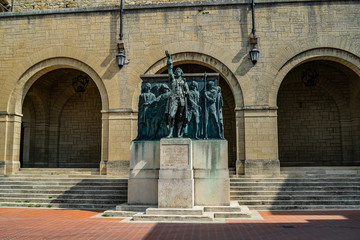 Monument of Girolamo Gozi and defenders of freedom 1739-1740 in San Marino