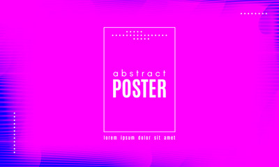 Abstract Wave Poster with Color Fluid Shapes.