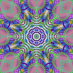 abstrakt oktagonal bunt fraktal grafik