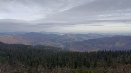 Cloudy autumn in high mountains