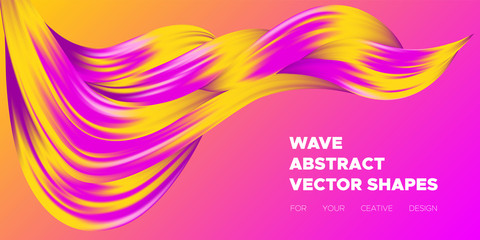 Colorful Wavy Liquid Shapes.