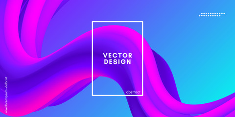 Abstract Wave Gradient Liquid Shape. 3d Background.