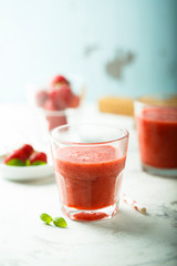 Healthy strawberry smoothie