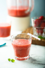 Healthy strawberry smoothie