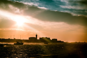 Windy day in the city of Trieste