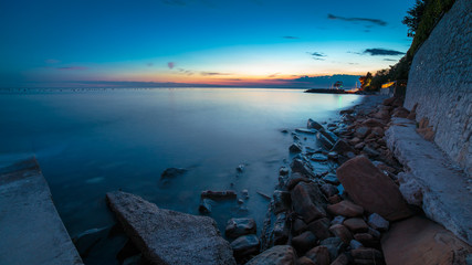 Sunset at the sea, Trieste