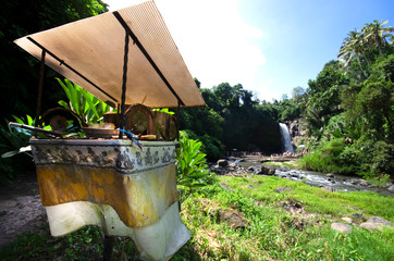 View of the Blangsinga waterfall 