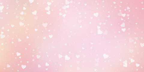 White heart love confettis. Valentine's day fallin