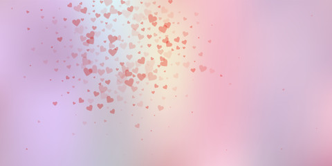 Fototapeta na wymiar Red heart love confettis. Valentine's day explosio