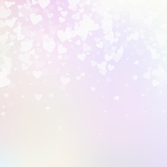 White heart love confettis. Valentine's day fallin