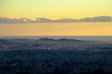 Athens Greece Acropolis distant photo