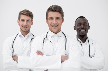 Fototapeta premium therapist is standing in front of his colleagues