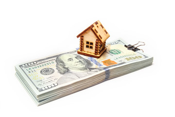 business dollar money house on a white background