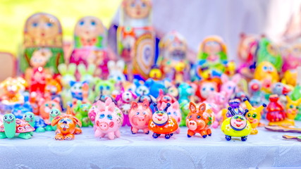 Russian folk art. Souvenirs and toys.