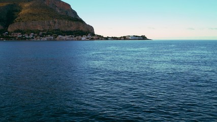 Sea view from Mondello, Sicily. 