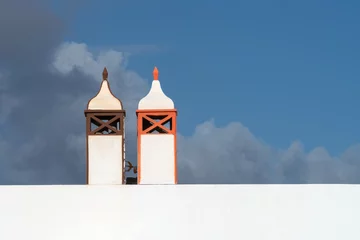 Gordijnen Canary, Spain, Typical Lanzarote chimneys © Dmytro Surkov