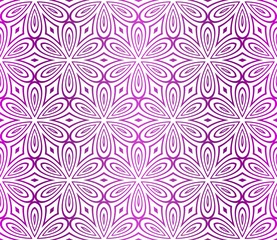 Color Seamless Lace Pattern With Abstract Geometric Flower. Stylish Fashion Design Background For Invitation Card. Vector Illustration. gradient color