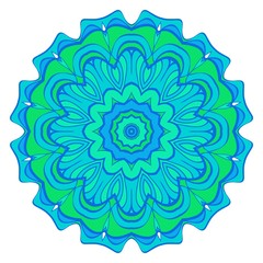 Sacred oriental mandala. color floral ornament. Abstract shapes in Asian style. Vector Illustration