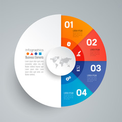 Infographics design vector and business icons with 4 options.