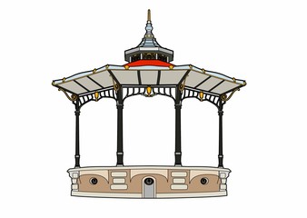 Structure of a charming gazebo