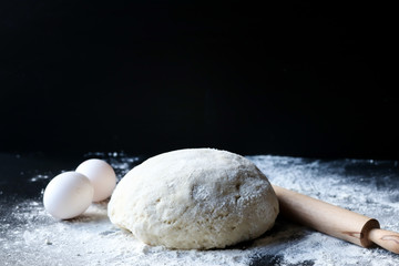 dough with flour